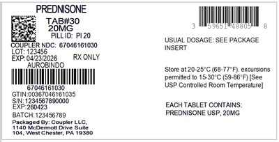 Label (59651 488 05 Prednisone 20mg 67046 1610 30)